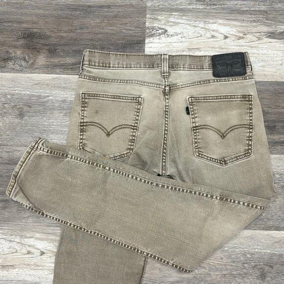 Levis 511 Black Tab Faded Light Wash Muted Tan Mens 32x30 Slim Fit Denim Jeans - Picture 1 of 13